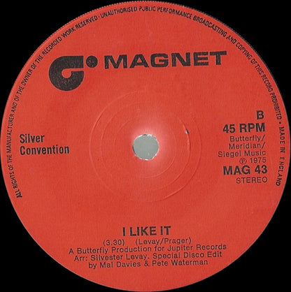 Silver Convention : Fly Robin Fly (7", Single)