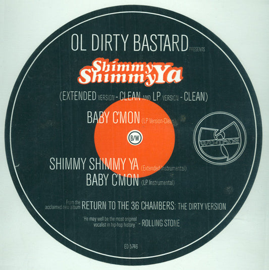 Ol' Dirty Bastard : Shimmy Shimmy Ya (12", Promo)