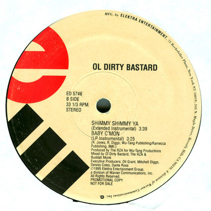Ol' Dirty Bastard : Shimmy Shimmy Ya (12", Promo)