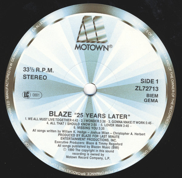Blaze : 25 Years Later (LP, Album)