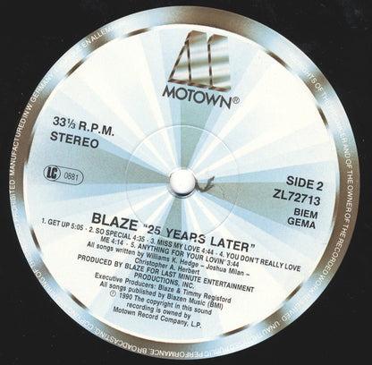 Blaze : 25 Years Later (LP, Album)