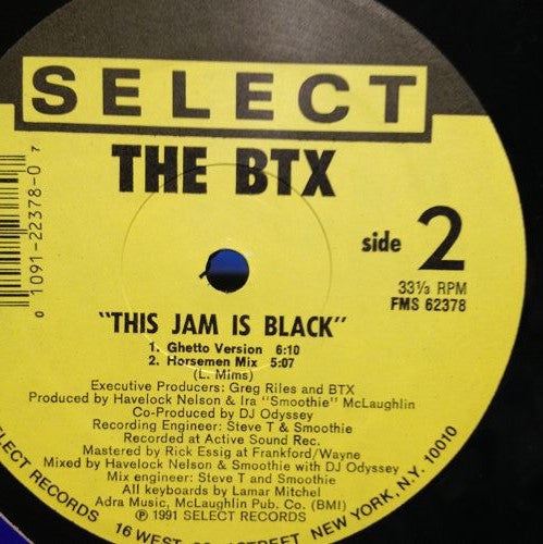 The BTX : This Jam Is Black (12")