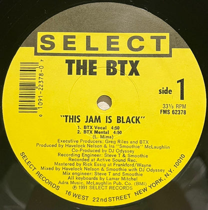 The BTX : This Jam Is Black (12")