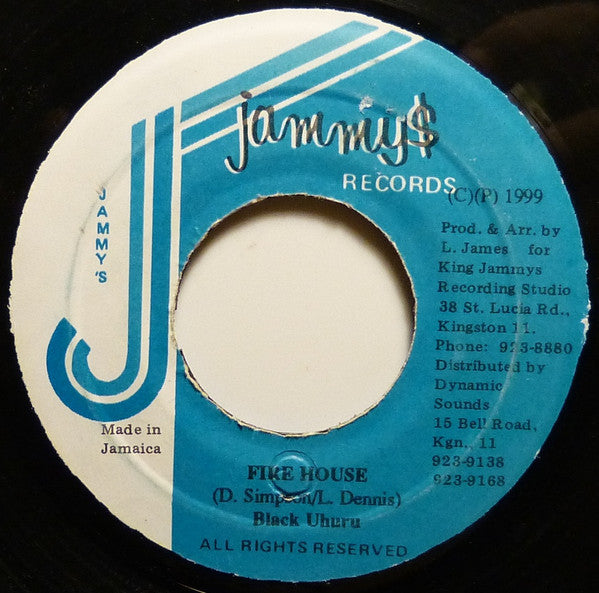 Black Uhuru : Fire House (7")
