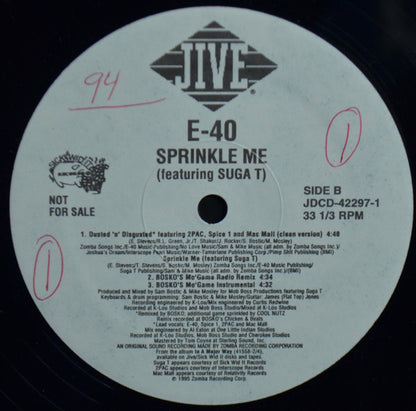 E-40 Featuring Suga T : Sprinkle Me (12", M/Print, Promo)
