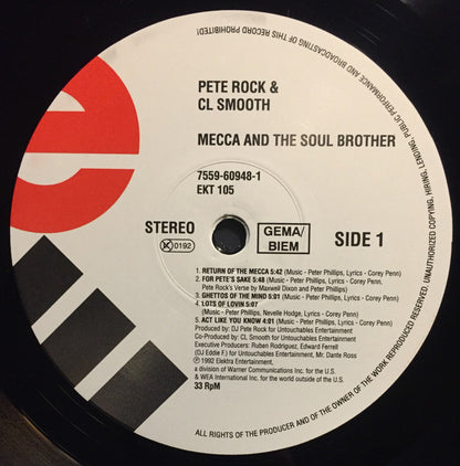Pete Rock & C.L. Smooth : Mecca And The Soul Brother (2xLP, Album, RE)