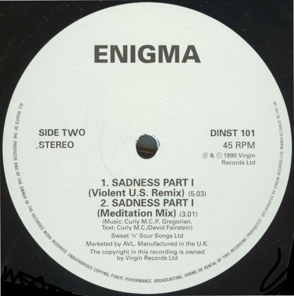 Enigma : Sadness Part 1 (12")