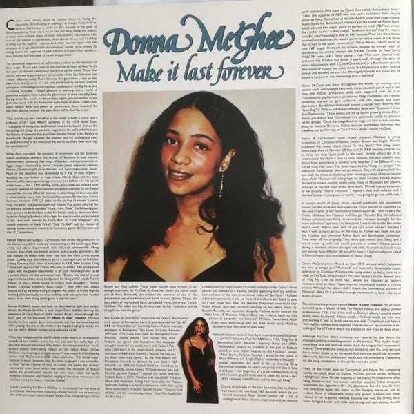 Donna McGhee : Make It Last Forever (2x12", Album, Dlx, RE, RM)