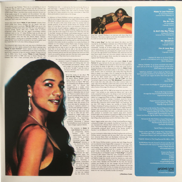 Donna McGhee : Make It Last Forever (2x12", Album, Dlx, RE, RM)