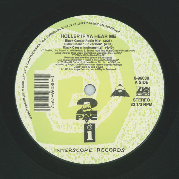 2Pac : Holler If Ya Hear Me (12")