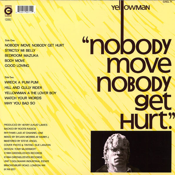 Yellowman : Nobody Move Nobody Get Hurt (LP, Album, RE)