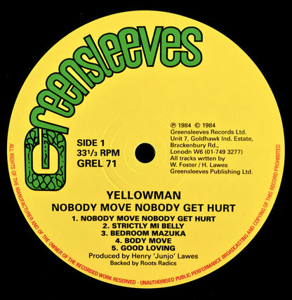 Yellowman : Nobody Move Nobody Get Hurt (LP, Album, RE)