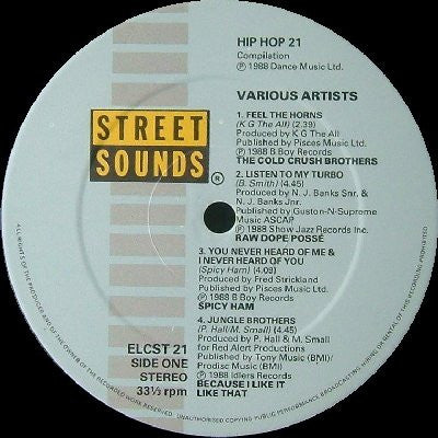 Various : Street Sounds Hip Hop 21 (LP, Comp)