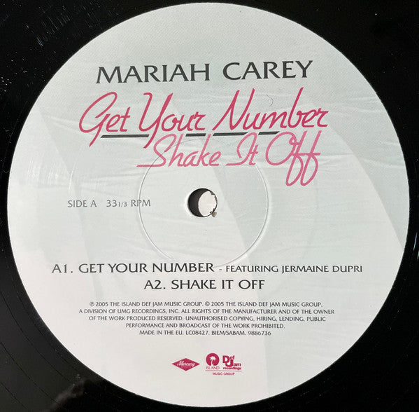 Mariah Carey : Get Your Number / Shake It Off (12", Single)