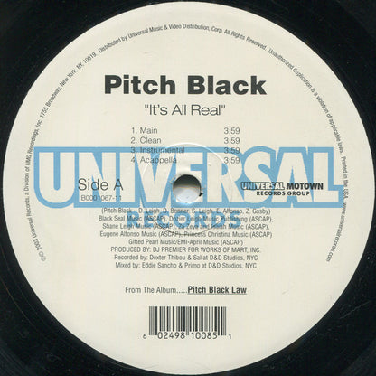 Pitch Black (3) : It's All Real / Shake That (12")