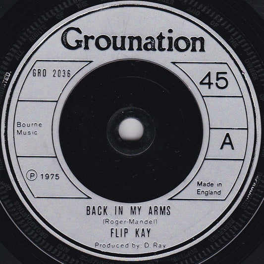 Flip Kay : Back In My Arms (7")