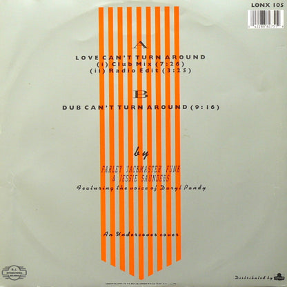 Farley "Jackmaster" Funk & Jessie Saunders* : Love Can't Turn Around (12", Single)