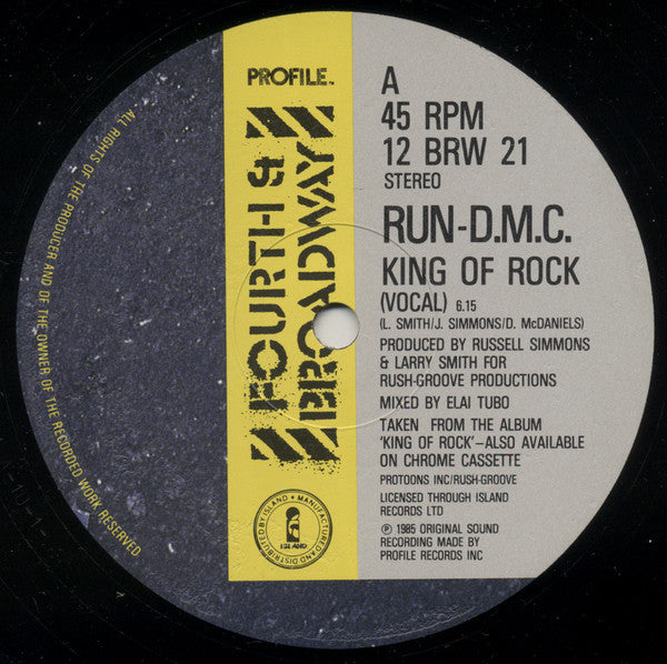 Run-DMC : King Of Rock (12")