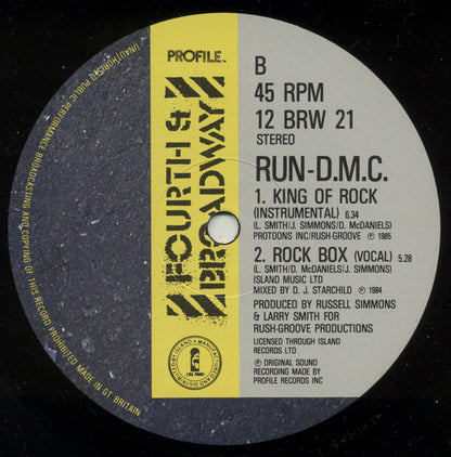 Run-DMC : King Of Rock (12")