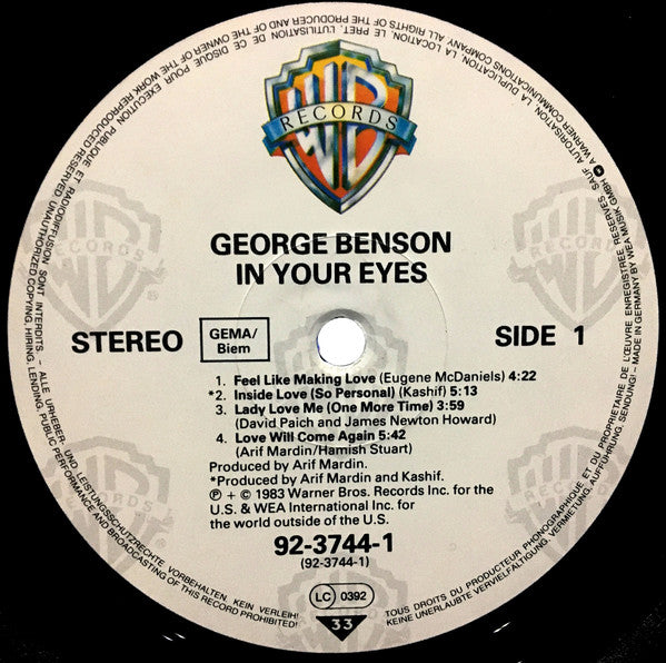George Benson : In Your Eyes (LP, Album)