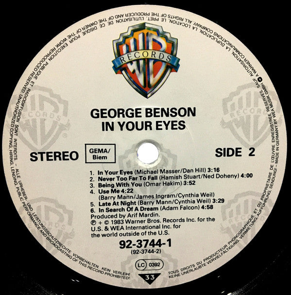 George Benson : In Your Eyes (LP, Album)