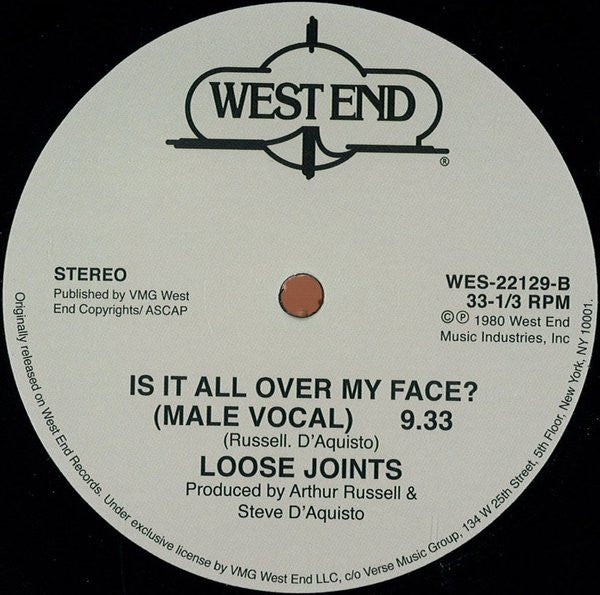 Loose Joints : Is It All Over My Face (12", RE, RM)