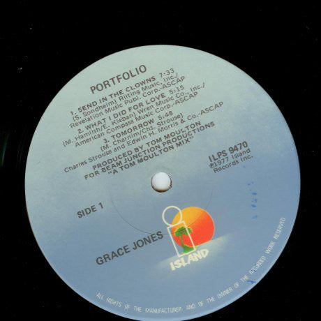 Grace Jones : Portfolio (LP, Album, P/Mixed, RE, Gat)