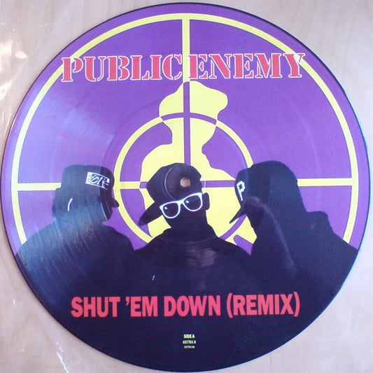 Public Enemy : Shut 'Em Down (Remix) (12", Ltd, Pic)