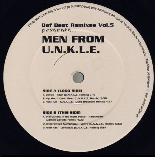 U.N.K.L.E.* : Def Beat Remixes Vol.5 Presents... Men From U.N.K.L.E. (2x12", Comp, Unofficial)