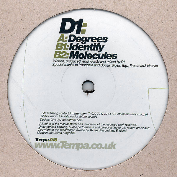 D1 : Degrees (12")