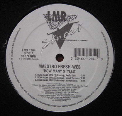 Maestro Fresh-Wes : How Many Styles (12")