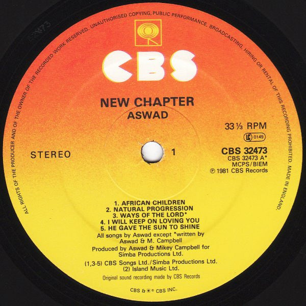 Aswad : New Chapter (LP, Album, RE)