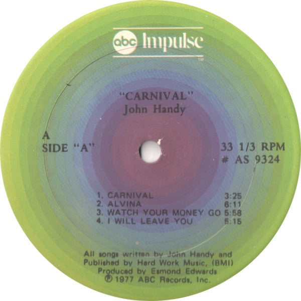 John Handy : Carnival (LP, Album)