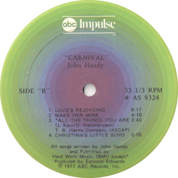John Handy : Carnival (LP, Album)