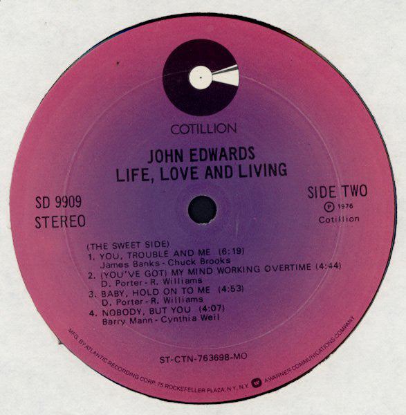 John Edwards (3) : Life, Love And Living (LP, Album, MO)