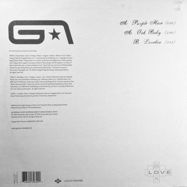 Groove Armada : Purple Haze (12")