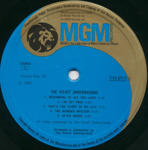 The Velvet Underground : The Velvet Underground (LP, Album, RE, (Cl)