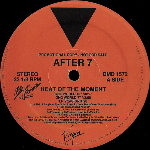 After 7 : Heat Of The Moment (12", Promo)