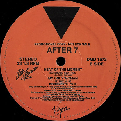 After 7 : Heat Of The Moment (12", Promo)