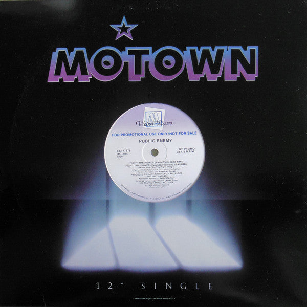 Public Enemy : Fight The Power (12", Single, Promo, Pin)