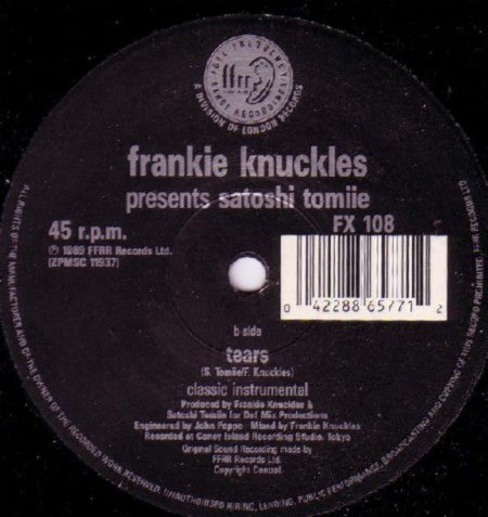 Frankie Knuckles Presents Satoshi Tomiie : Tears (12")