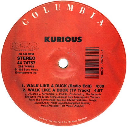 Kurious : Walk Like A Duck (12")