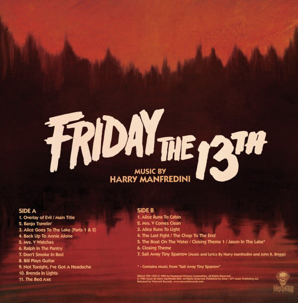 Harry Manfredini : Friday The 13th (Original Motion Picture Score) (LP, Album, Ltd, RE, Gre)
