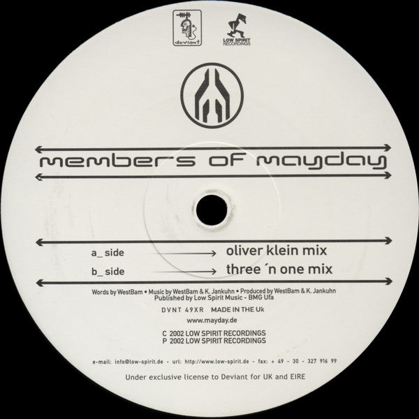 Members Of Mayday : Sonic Empire (12")