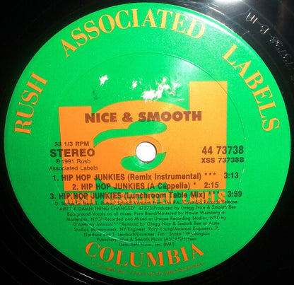 Nice & Smooth : Hip Hop Junkies (12", Single)