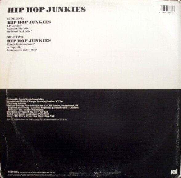 Nice & Smooth : Hip Hop Junkies (12", Single)