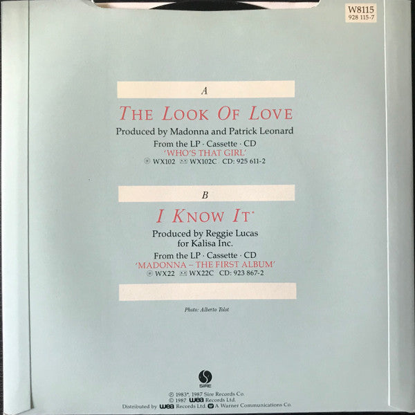 Madonna : The Look Of Love (7", Single, Pap)