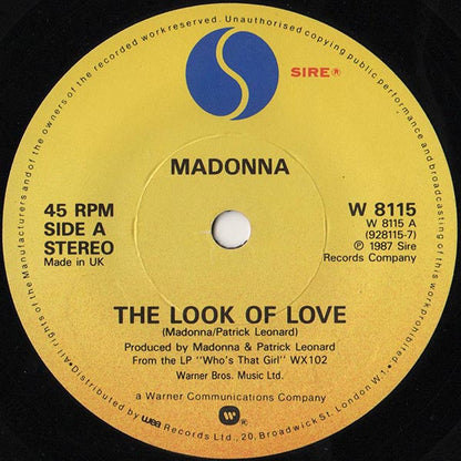 Madonna : The Look Of Love (7", Single, Pap)