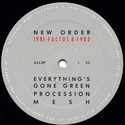 New Order : 1981-1982 (12", Comp, RP)