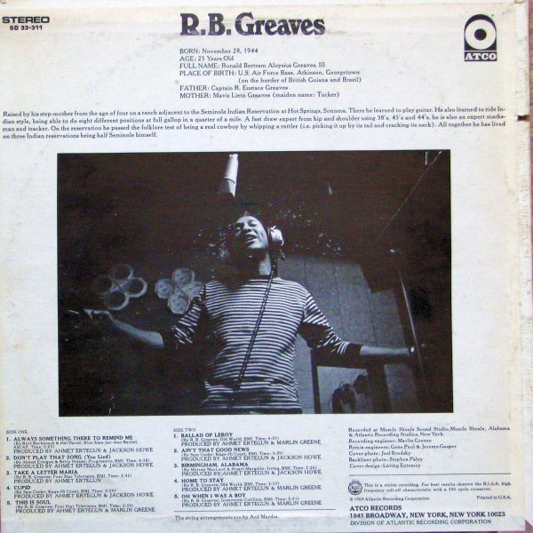 R.B. Greaves : R.B. Greaves (LP, Album, Ter)